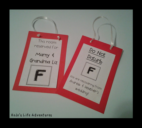 DIY Wedding Door Hangers